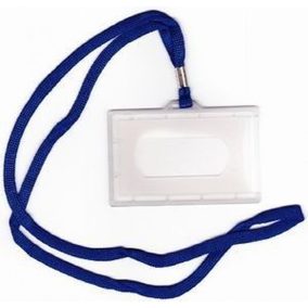  Névkártya tartó - kemény tasak ZSINÓRRAL <50db/doboz>