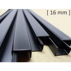 Simple channel - 16mm - FEKETE