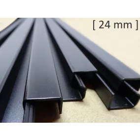 Simple channel - 24mm - FEKETE