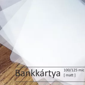   Lamináló fólia - Bankkártya méret (54x86mm) 100/125mic MATT