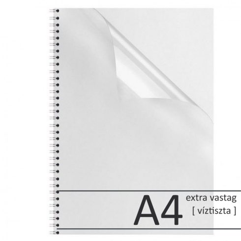 Kötészeti borító <műanyag> A4 EXTRA VASTAG - víztiszta - 0.3mm