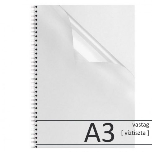 Kötészeti borító <műanyag> A3 VASTAG - víztiszta - 0.2mm