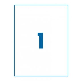   Osztott etikett lézercímke 210x297mm - 1címke/lap - Rayfilm <100lap/dob>