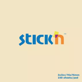 Öntapadós jegyzettömb - pasztell sárga <75x75mm>