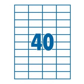   Osztott etikett lézercímke 52,5x29,7mm - 40címke/lap - Rayfilm <100lap/dob>