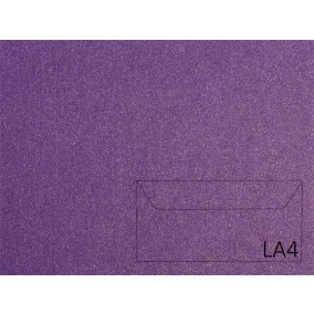 Kreatív boríték - Csillogó  lila - LA4 <110x220mm>
