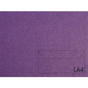Kreatív boríték - Csillogó  lila - LA4 <110x220mm>