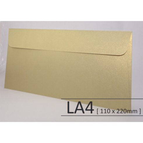 Kreatív boríték - Csillogó arany - LA4 <110x220mm>