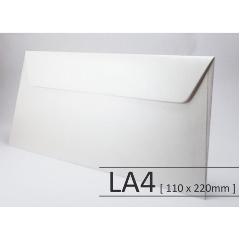 Kreatív boríték - Csillogó  ezüstfehér - LA4 <110x220mm>