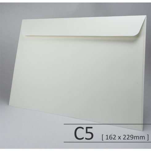 Kreatív boríték - Via Linen - pure white - C5 <162x229mm>