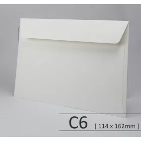   Kreatív boríték - Via Linen - pure white - C6 <114x162mm>