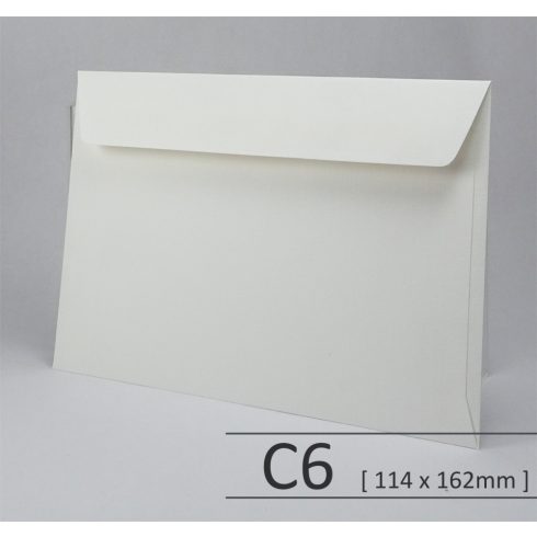 Kreatív boríték - Via Linen - pure white - C6 <114x162mm>