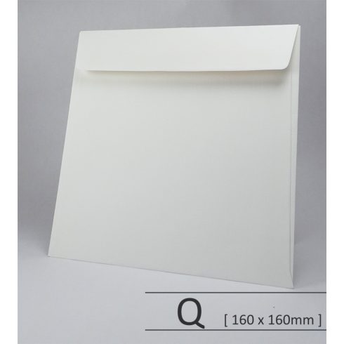 Kreatív boríték - Via Linen - pure white - Q <160x160mm>