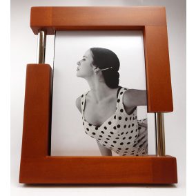 Képkeret 10x15 cm - EXKLUZÍV - Barna/ezüst oszloppal