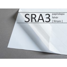   Fényes (fehér), papíralapú lézercímke - SRA3 - GlobalTac <250ív/dob>