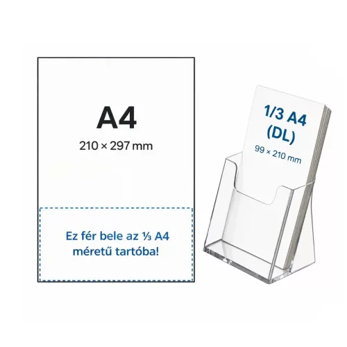 Szórólap tartó LA4 - Asztali