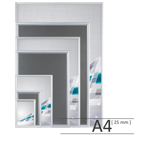 Clic Clac aluminium keret A4 /Szürke keret/ - 25mm