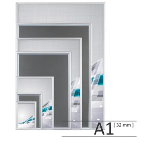 Clic Clac aluminium keret A1 /Szürke keret/ - 32mm