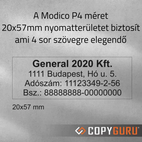 Modico P4 - Zsebbélyegző készítés