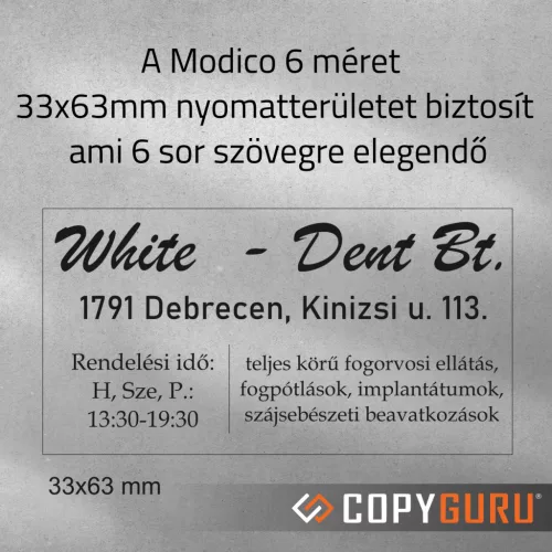 Modico 6 - Bélyegző készítés