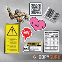   Formavágott matrica készítés - 3 x 3 cm-ig vagy 3 cm átmérőig